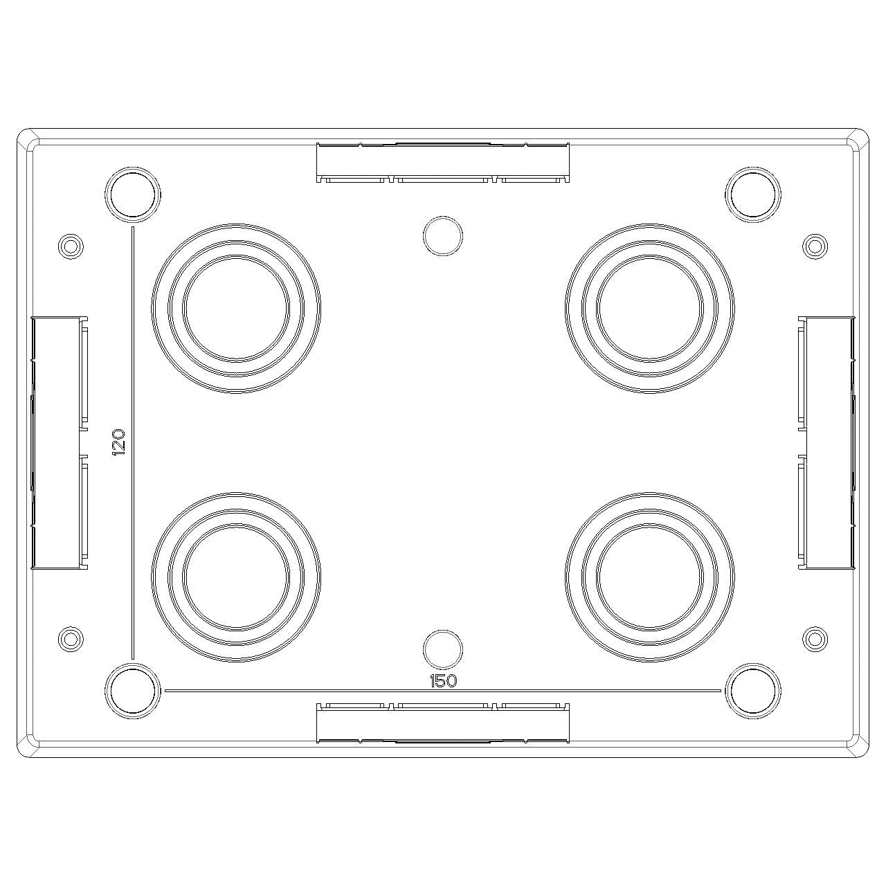 Vimar 12-14 Modules Surface Mounting Box, For Idea, Eikon and Plana — Quality Boat Parts