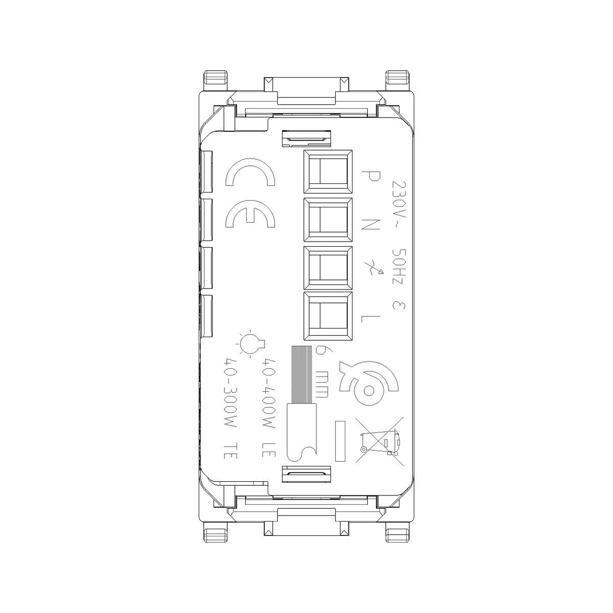 Vimar Plana Universal MASTER Dimmer, Phase-Cutting, IP40, Push Button Control, Flush Mount — Quality Boat Parts