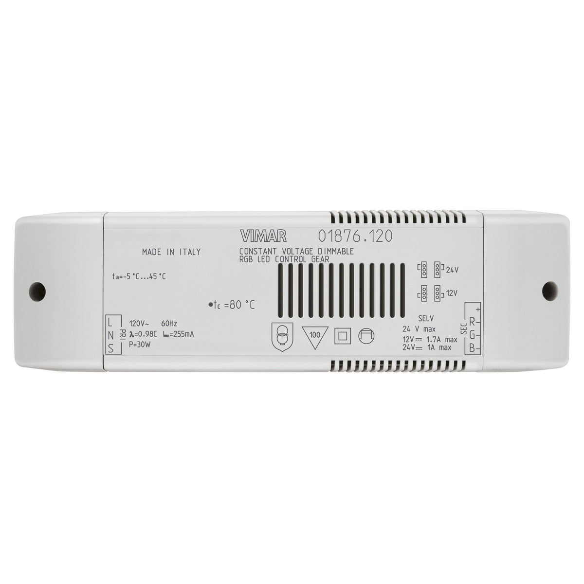 Vimar LED RGB Constant Voltage Driver, For RGB LED Modules, 12/24VDC, 24W, IP20 — Quality Boat Parts
