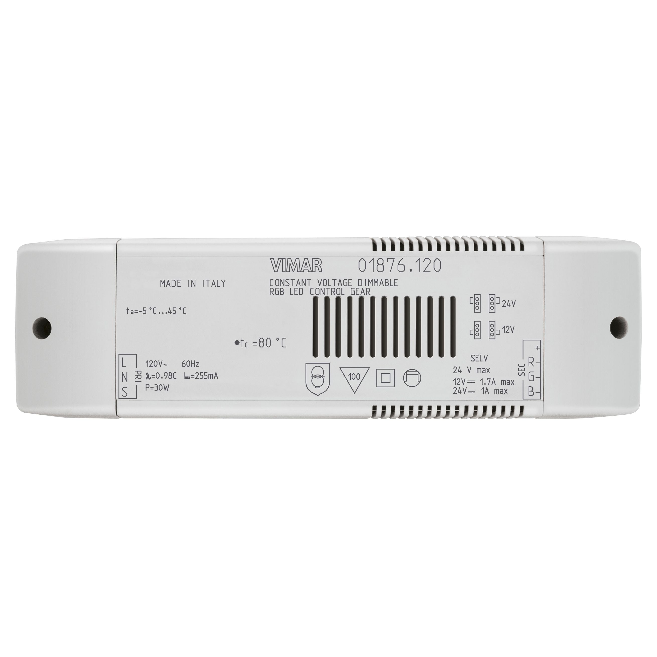 Vimar LED RGB Constant Voltage Driver, For RGB LED Modules, 12/24VDC, 24W, IP20 — Quality Boat Parts