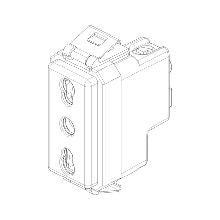 Vimar 8000 2P+E P17/11 Socket Outlet, 16A, 250V, Flush Mount, IP20 — Quality Boat Parts