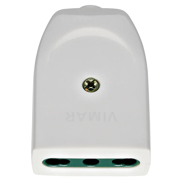 Vimar Supernova Series 2P+E P17/11 Axial Socket Outlet, 16A, 250V, IP20, Screw Terminal, Halogen-Free Thermoplastic — Quality Boat Parts