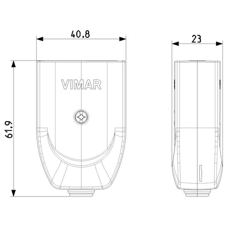 Vimar Supernova Series 2P+E P17/11 Axial Socket Outlet, 16A, 250V, IP20, Screw Terminal, Halogen-Free Thermoplastic — Quality Boat Parts