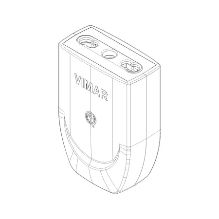 Vimar Supernova Series 2P+E P17/11 Axial Socket Outlet, 16A, 250V, IP20, Screw Terminal, Halogen-Free Thermoplastic — Quality Boat Parts