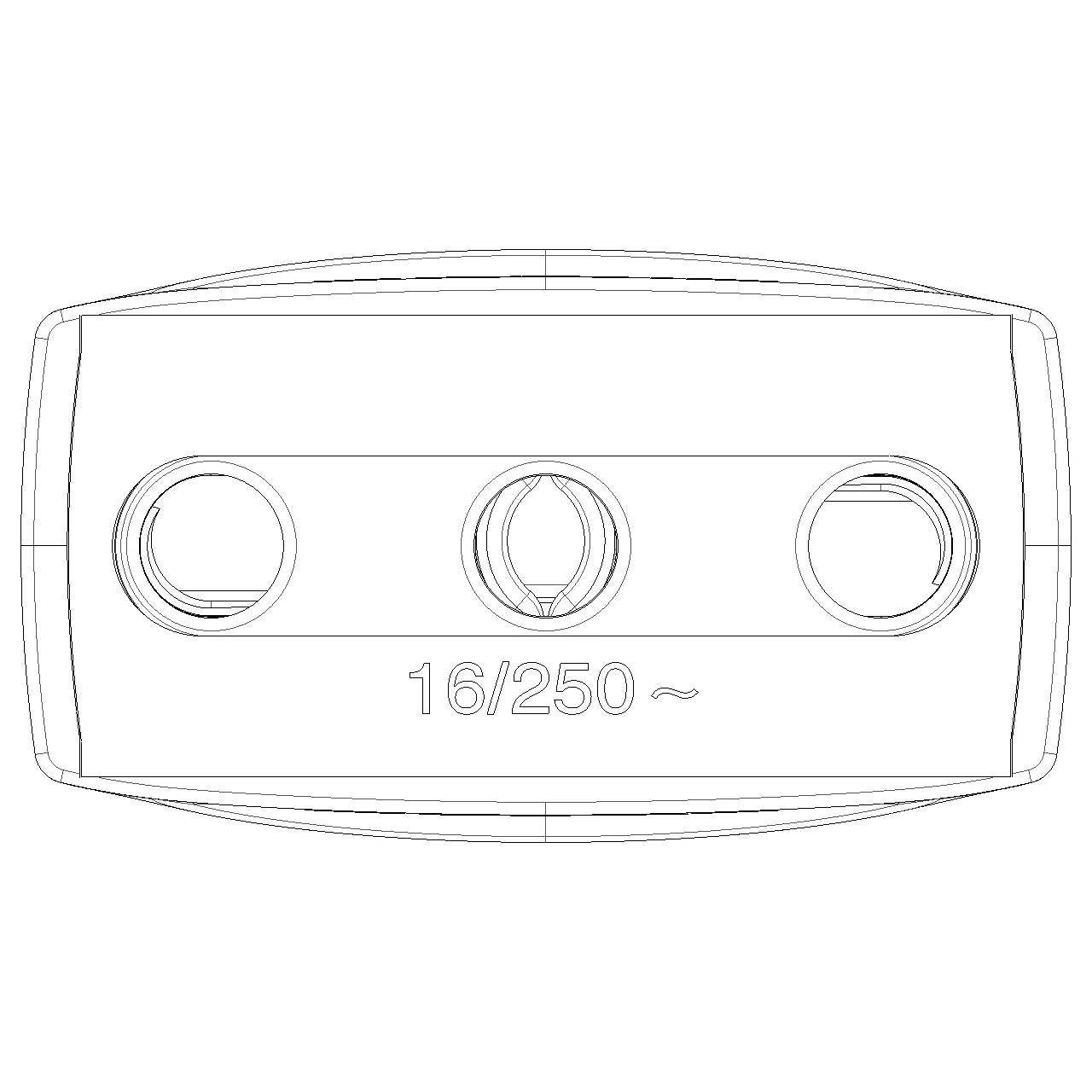 Vimar Supernova 2P+E 16A P17 Axial Outlet, 250V, IP20, Screwed Terminal — Quality Boat Parts