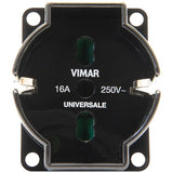 Vimar SICURY Universal Outlet Insert, 2P+T, 16A, 250V, IP20, Screw Terminal, Halogen-Free — Quality Boat Parts