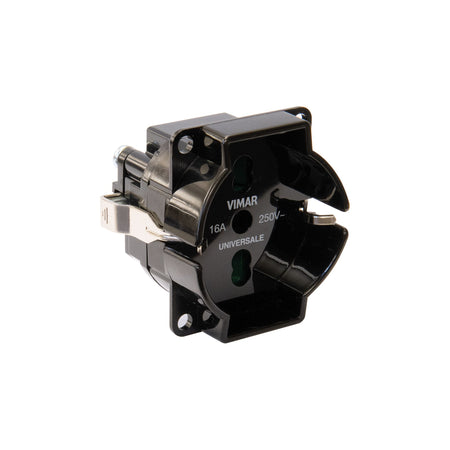 Vimar SICURY Universal Outlet Insert, 2P+T, 16A, 250V, IP20, Screw Terminal, Halogen-Free — Quality Boat Parts