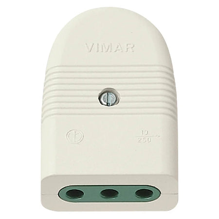 Vimar Mille Series P11 Axial Socket Outlet, 2P+E, 10A, 250V, IP20, SICURY — Quality Boat Parts