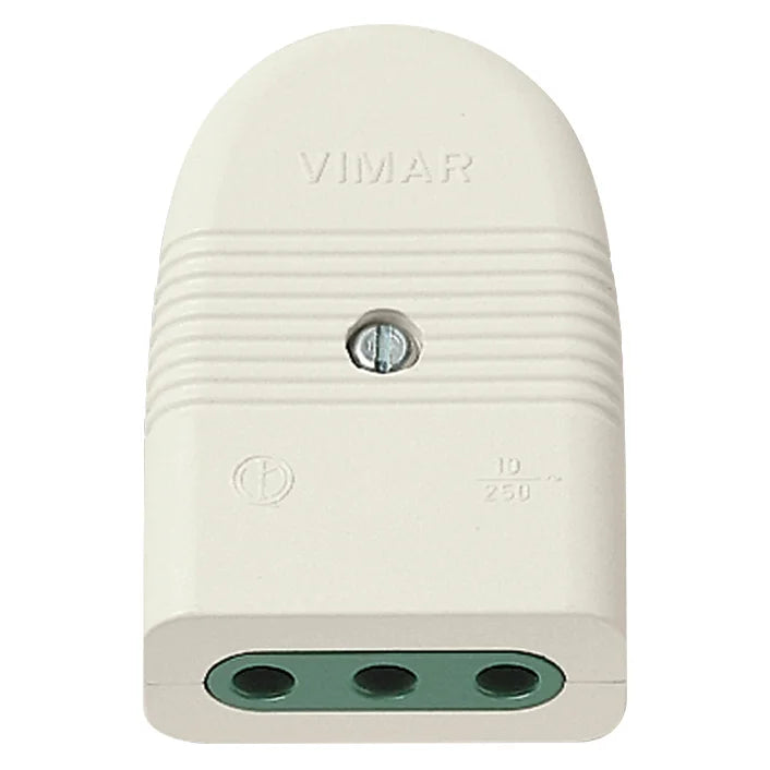 Vimar Mille Series P11 Axial Socket Outlet, 2P+E, 10A, 250V, IP20, SICURY — Quality Boat Parts