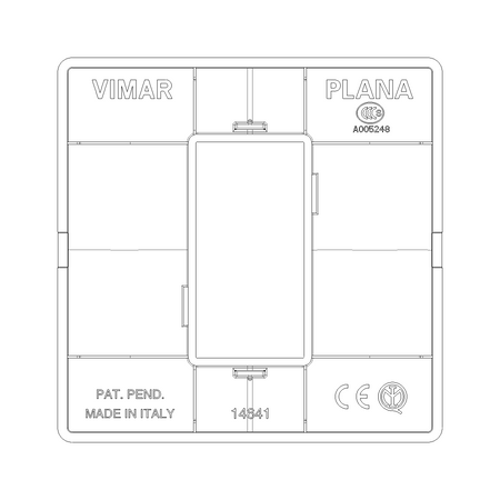Vimar Plana 1-Module Cover Plate, IP00 — Quality Boat Parts