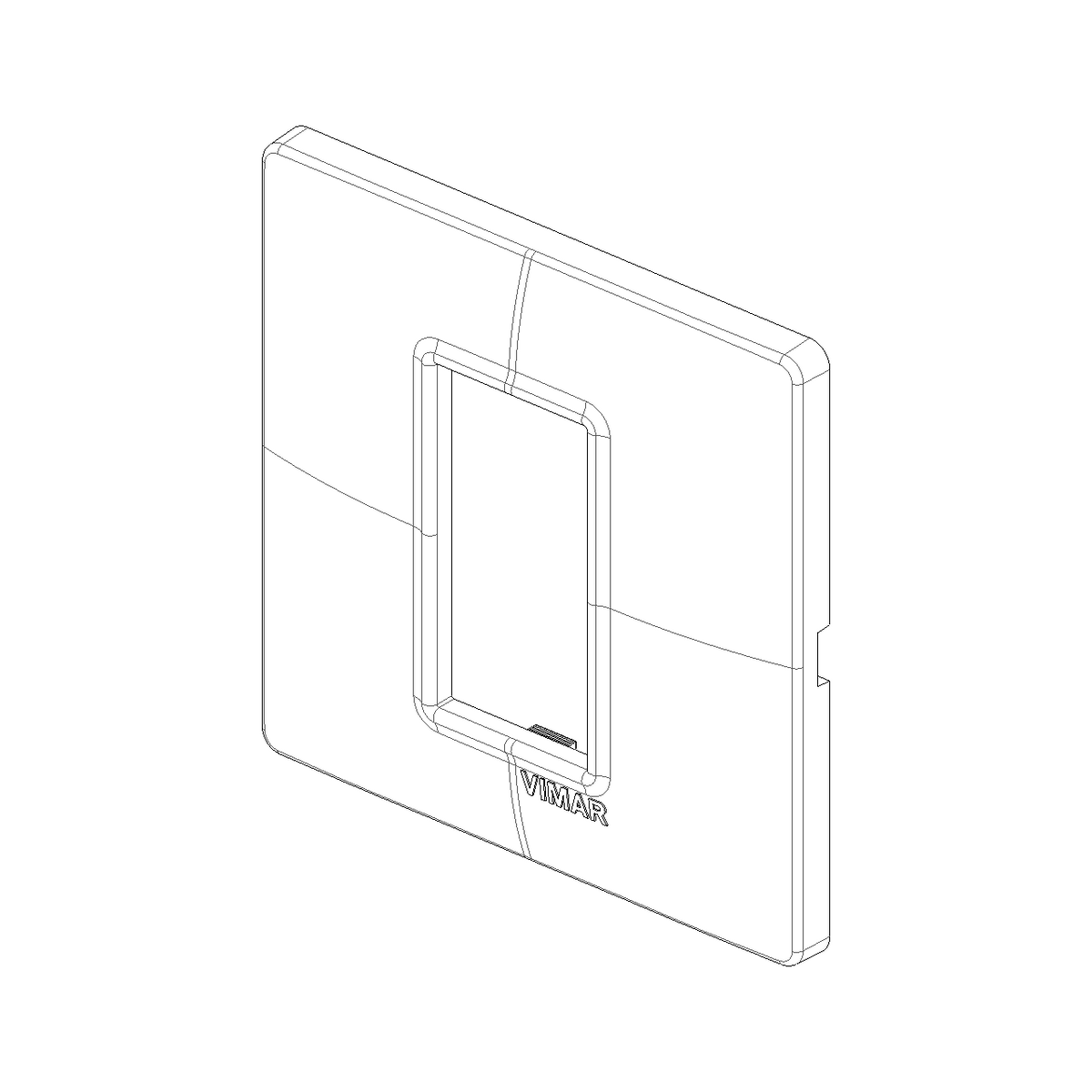 Vimar Plana 1-Module Cover Plate, IP00 — Quality Boat Parts