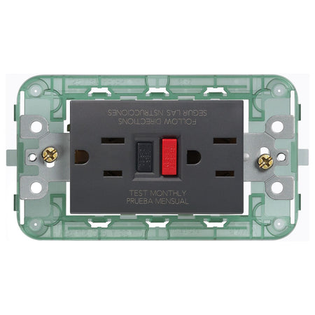 Vimar Neve Up Dual USA GFCI Outlet, 2P+E, 15A, 125V, 60Hz, 3-Module — Quality Boat Parts