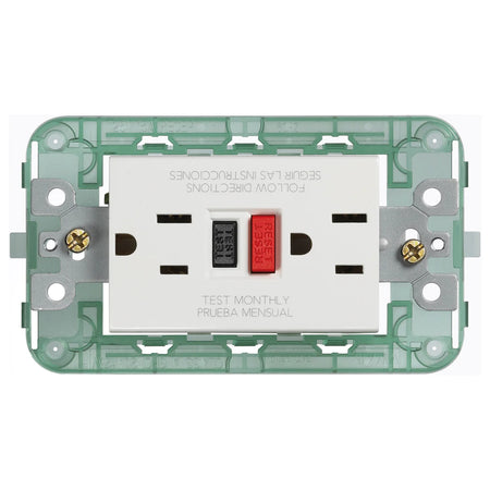 Vimar Neve Up Dual USA GFCI Outlet, 2P+E, 15A, 125V, 60Hz, 3-Module — Quality Boat Parts