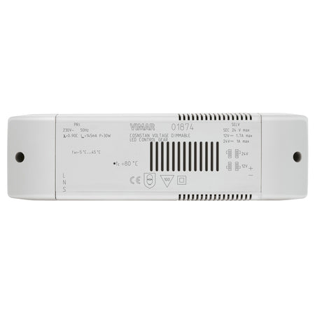 Vimar LED Driver, 12/24V DC, Constant Voltage, 24W, IP20, Dimmable with MASTER Dimmers — Quality Boat Parts