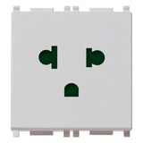 Vimar PLANA USA/EU SICURY Socket Outlet, 16A 250V, 2P+E, 2-Module — Quality Boat Parts