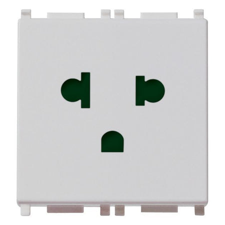 Vimar PLANA USA/EU SICURY Socket Outlet, 16A 250V, 2P+E, 2-Module — Quality Boat Parts