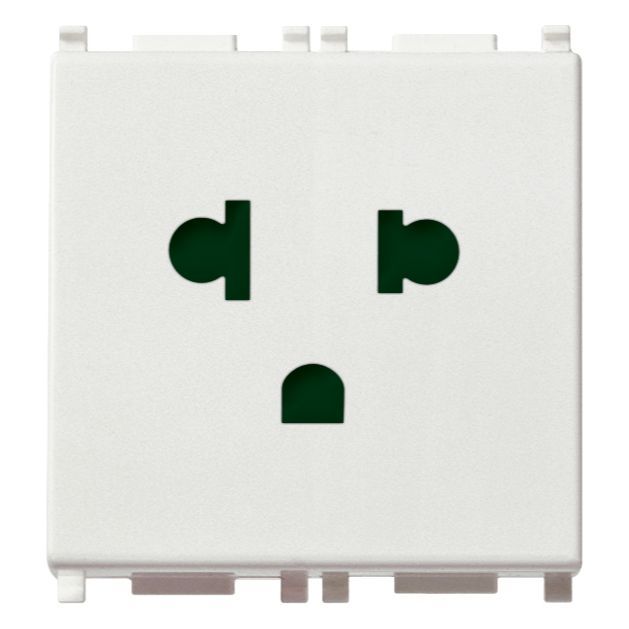 Vimar PLANA USA/EU SICURY Socket Outlet, 16A 250V, 2P+E, 2-Module — Quality Boat Parts