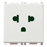 Vimar PLANA USA/EU SICURY Socket Outlet, 16A 250V, 2P+E, 2-Module — Quality Boat Parts