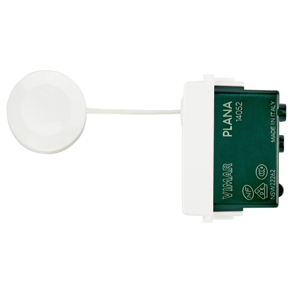 Vimar Plana Pull-Cord Push Button, 1P NO, 10A, 250V~, 1.5 m Cord — Quality Boat Parts