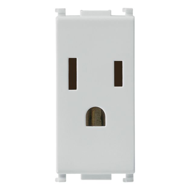 Vimar Plana 2P+E USA Socket Outlet, 15A 127V, Flush-Mounted, IP20 — Quality Boat Parts