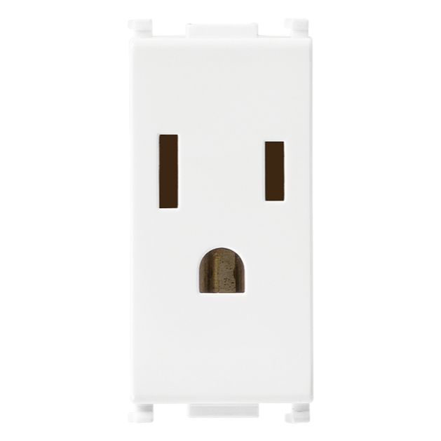 Vimar Plana 2P+E USA Socket Outlet, 15A 127V, Flush-Mounted, IP20 — Quality Boat Parts