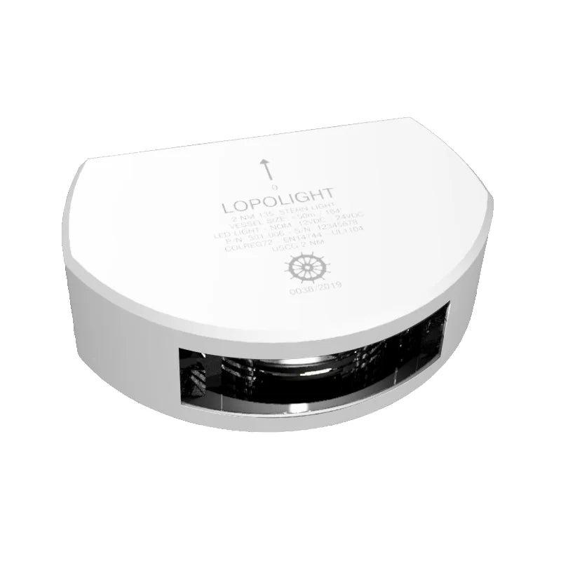 Lopolight - 301-106 Series Stern Light - 3 NM, White — Quality Boat Parts