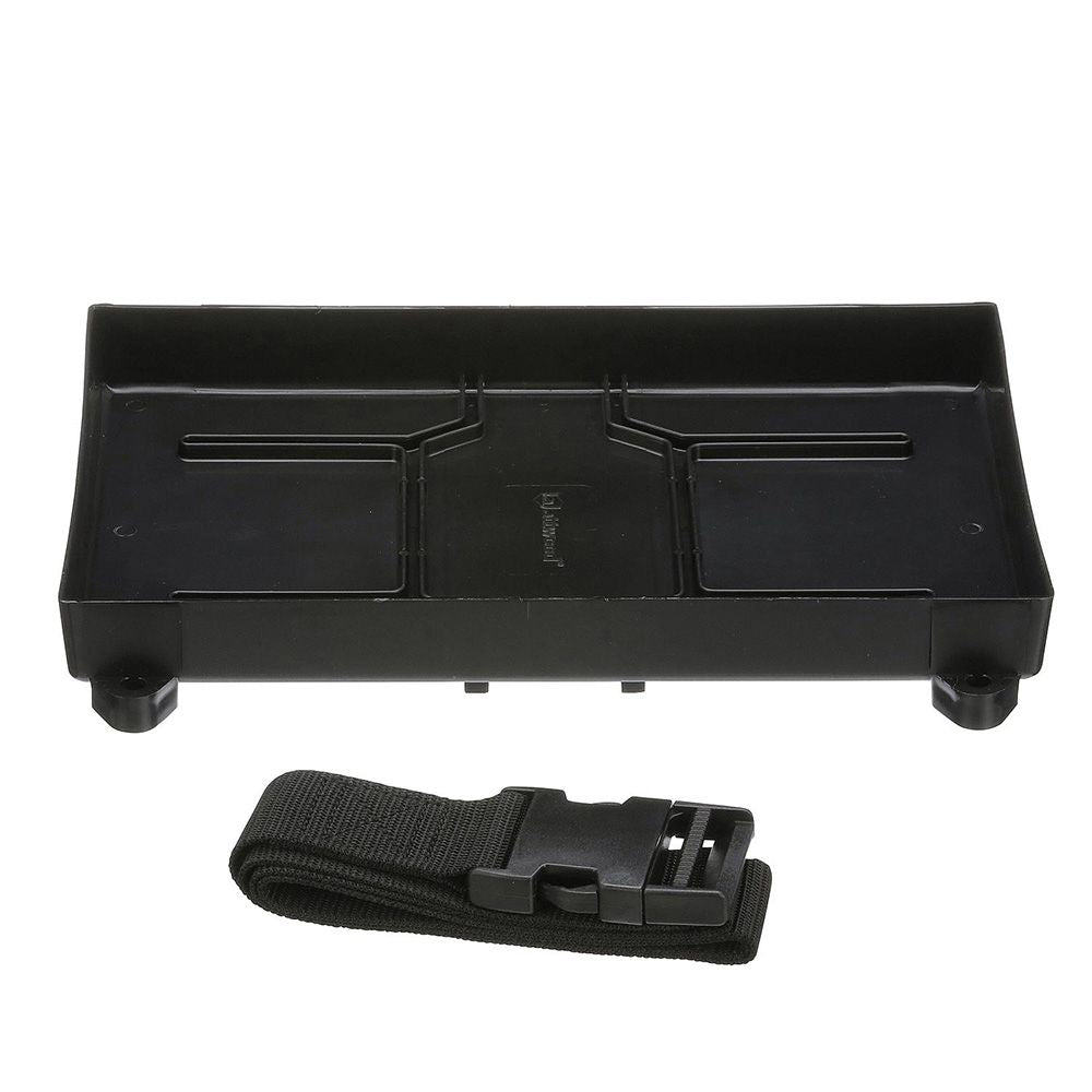 Attwood Marine Battery Tray with Strap, For 24/24M Batteries, Up to 10-1/2 in Tall — Quality Boat Parts