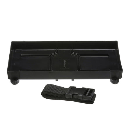 Attwood Marine Battery Tray with Strap, For 27/27M Batteries, 10-1/2 in Max Height, 12-3/8 x 7-1/8 in — Quality Boat Parts