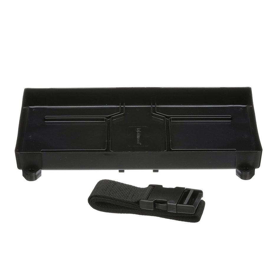 Attwood Marine Battery Tray with Strap, For 27/27M Batteries, 10-1/2 in Max Height, 12-3/8 x 7-1/8 in — Quality Boat Parts
