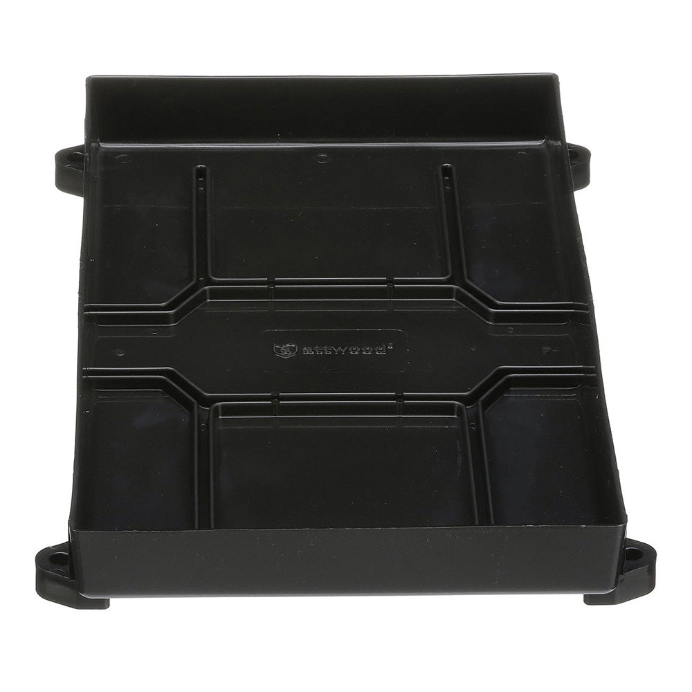 Attwood Marine Battery Tray with Strap, For 27/27M Batteries, 10-1/2 in Max Height, 12-3/8 x 7-1/8 in — Quality Boat Parts