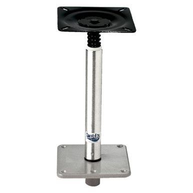 Attwood Marine Boat Seat Pedestal Set, Lock'N-Pin, Non-Threaded, 3/4 in Pin, 11 in Post, 7 x 7 in Stainless Steel Base — Quality Boat Parts