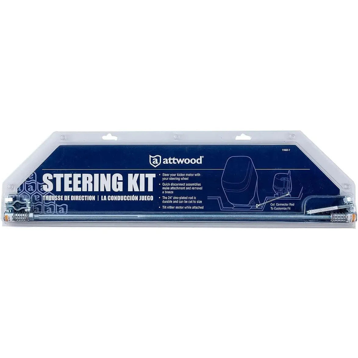 Attwood Marine Motor Link Steering Kit, For Kicker Motors — Quality Boat Parts