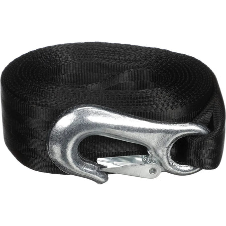 Attwood Marine Trailer Winch Strap, 2 in x 20 ft, 2,000 lb Capacity, Sewn-Loop End, Forged Steel Snap Hook — Quality Boat Parts