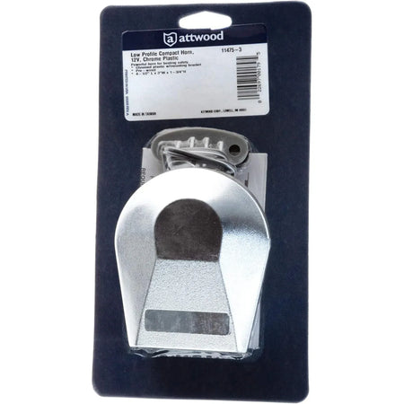 Attwood Marine Low-Profile Compact Horn, 12V, Chrome Plastic — Quality Boat Parts