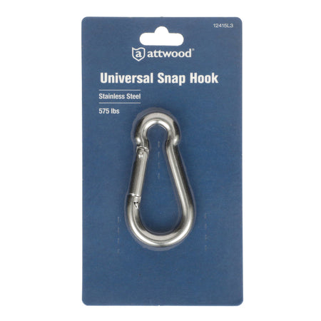 Attwood Marine Stainless Steel Snap Hook, 5/16 in x 3-1/8 in, 575 lb Safe Load — Quality Boat Parts