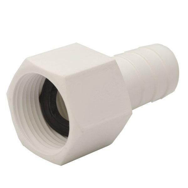 Attwood Marine Thread-to-Barb Connector, For 500-800 GPH Pumps, 3/4 in ID Hose, 3/4-14 NPSM — Quality Boat Parts