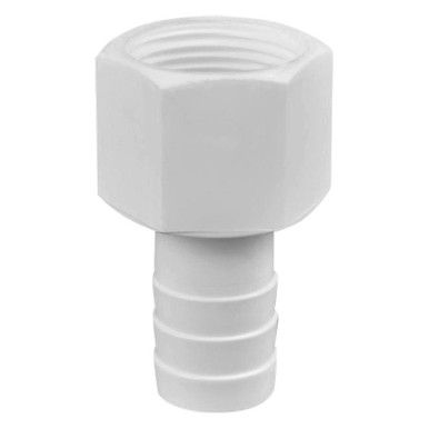 Attwood Marine Thread-to-Barb Connector, For 500-800 GPH Pumps, 3/4 in ID Hose, 3/4-14 NPSM — Quality Boat Parts