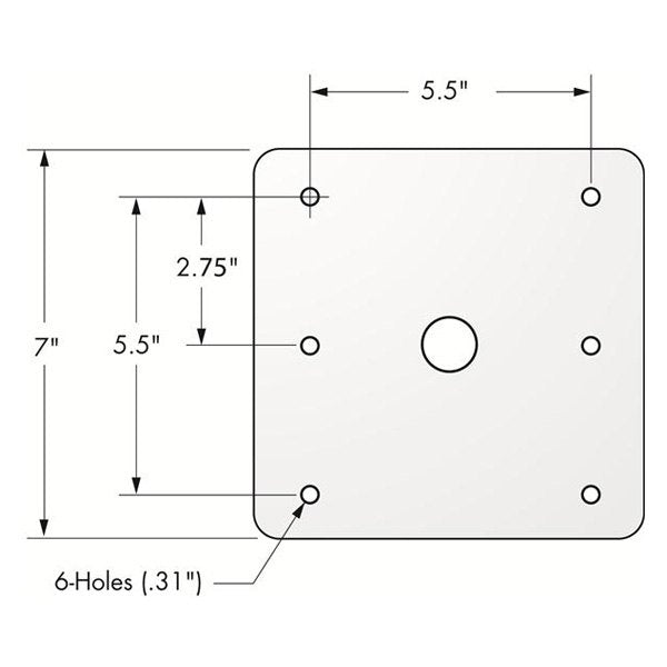 Attwood Marine Snap-Lock 1.77 Seat Base, 7 x 7 in, Stainless Steel — Quality Boat Parts