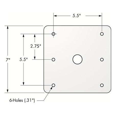Attwood Marine Snap-Lock 1.77 Seat Base, 7 x 7 in, Stainless Steel — Quality Boat Parts