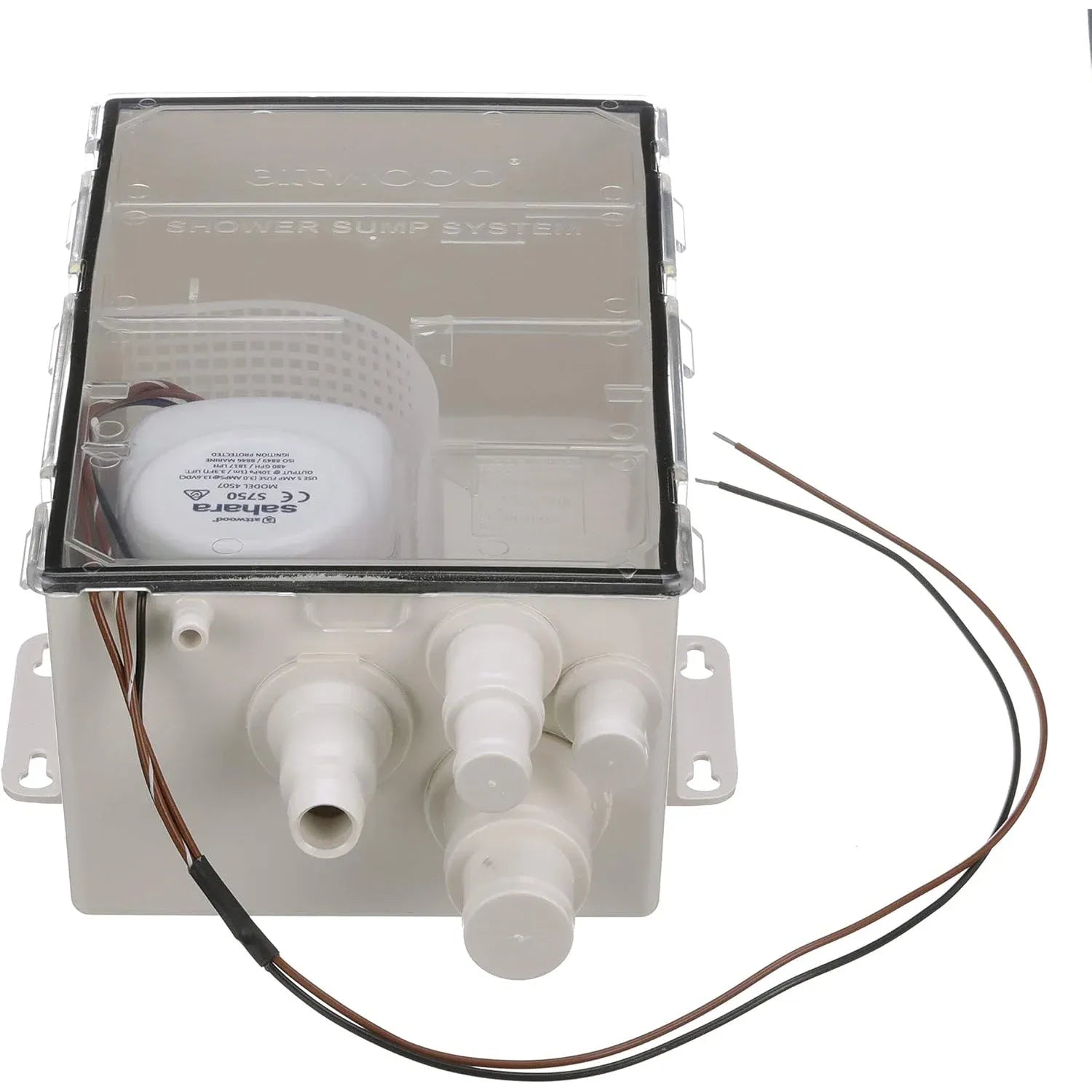 Attwood Marine Shower Sump System, Multi-Port, 750 GPH, 12V, Packard Connector — Quality Boat Parts