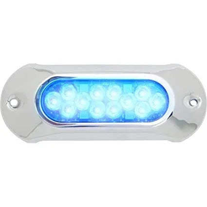 Attwood Marine LightArmor HPX LED Underwater Light, 12/24V, 6 in, 12 LED, 5000 lm, Sapphire Blue Light, Surface Mount — Quality Boat Parts