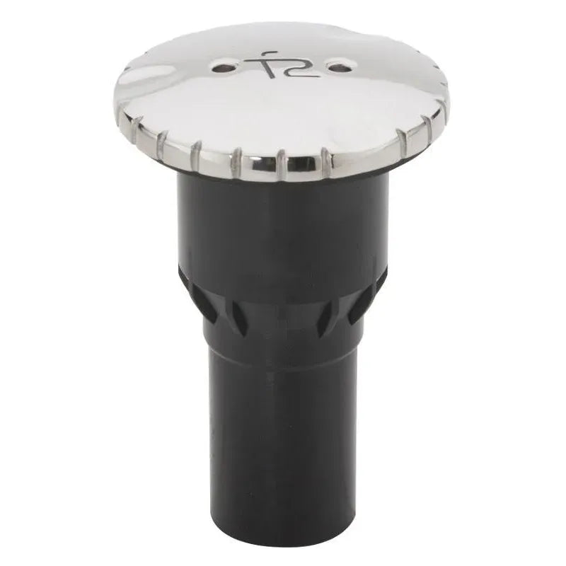 Attwood Marine Plastic Waste Deck Fill, For 38mm Hose, Scalloped Stainless Steel Cap — Quality Boat Parts