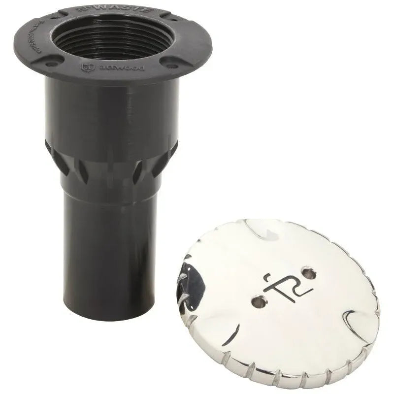 Attwood Marine Plastic Waste Deck Fill, For 38mm Hose, Scalloped Stainless Steel Cap — Quality Boat Parts