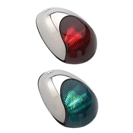 Attwood Marine Vertical Mount Sidelight Pair, 2-Mile, 12V, Stainless Steel — Quality Boat Parts