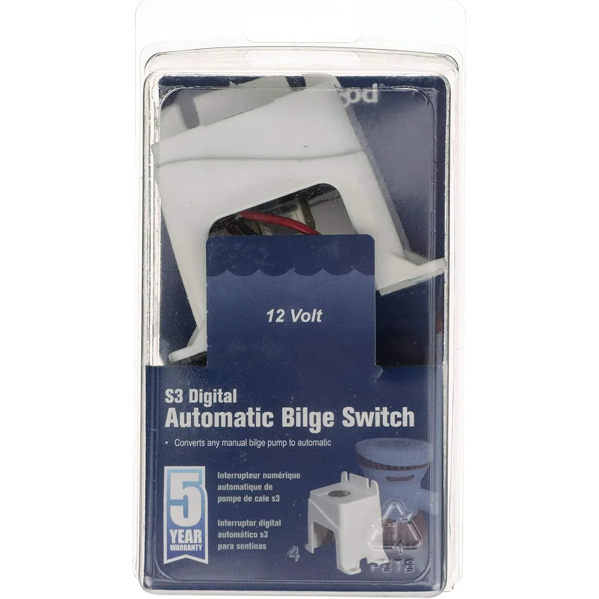 Attwood Marine S3 Series Automatic Bilge Switch, 12V, 15A, Electronic Sensing — Quality Boat Parts