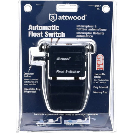 Attwood Marine Automatic Bilge Pump Float Switch, 12V/24V — Quality Boat Parts