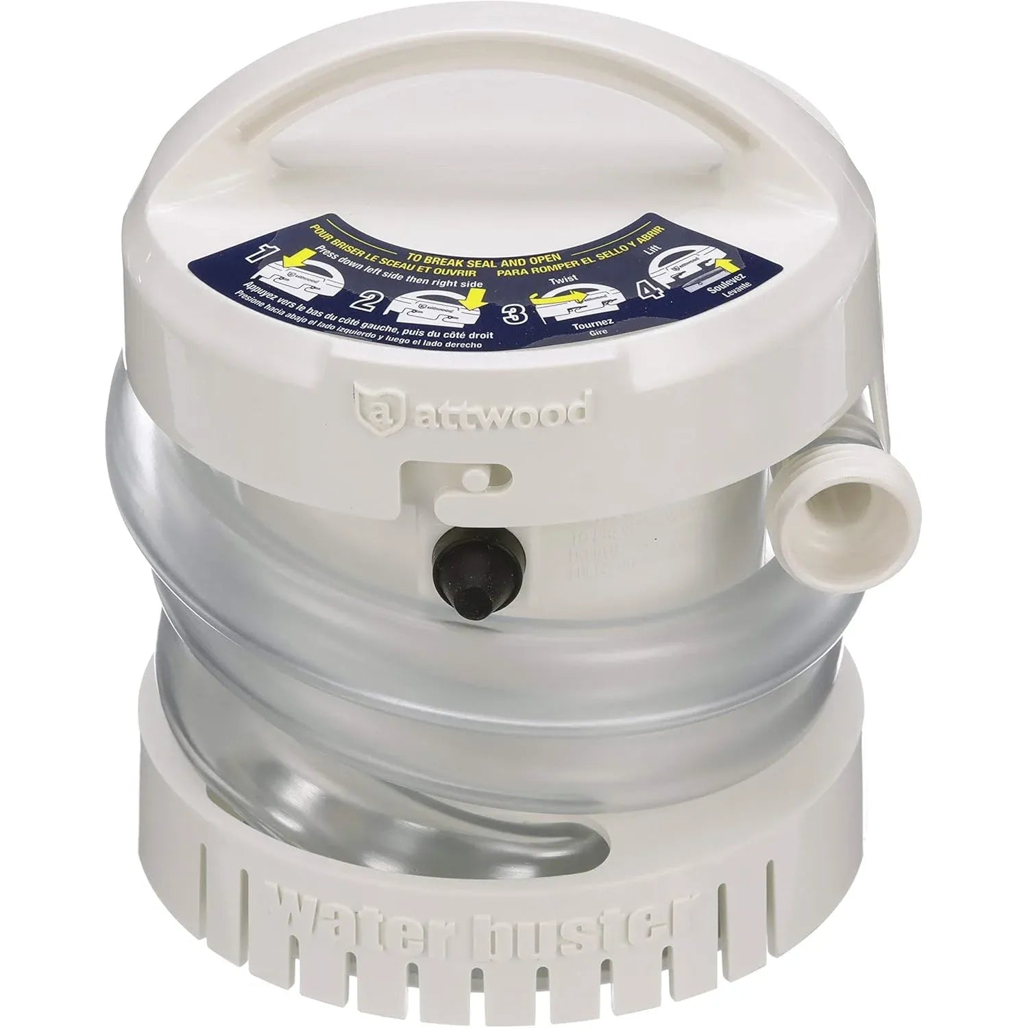 Attwood Marine WaterBuster Portable Submersible Pump, 200 GPH, Battery Powered — Quality Boat Parts