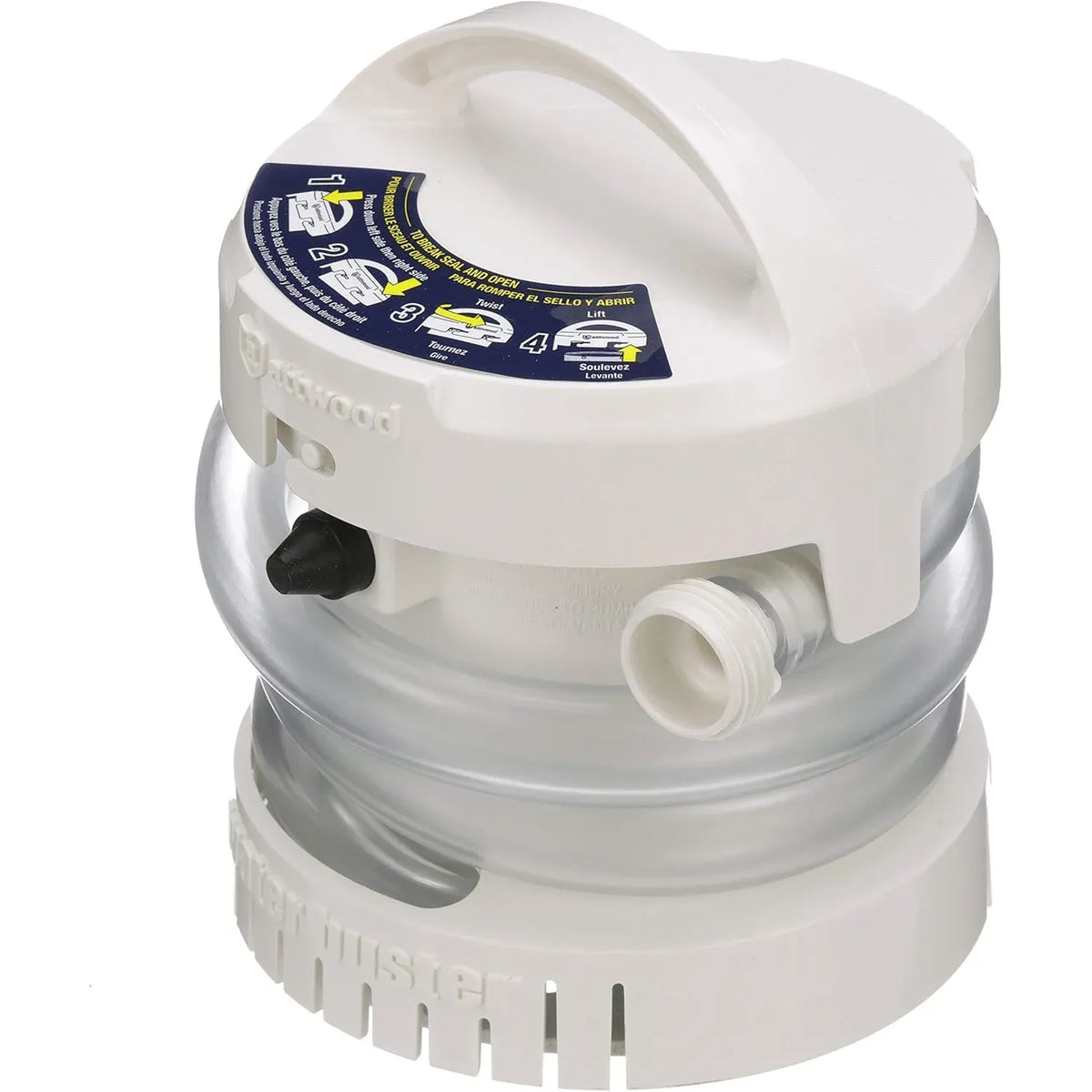 Attwood Marine WaterBuster Portable Submersible Pump, 200 GPH, Battery Powered — Quality Boat Parts