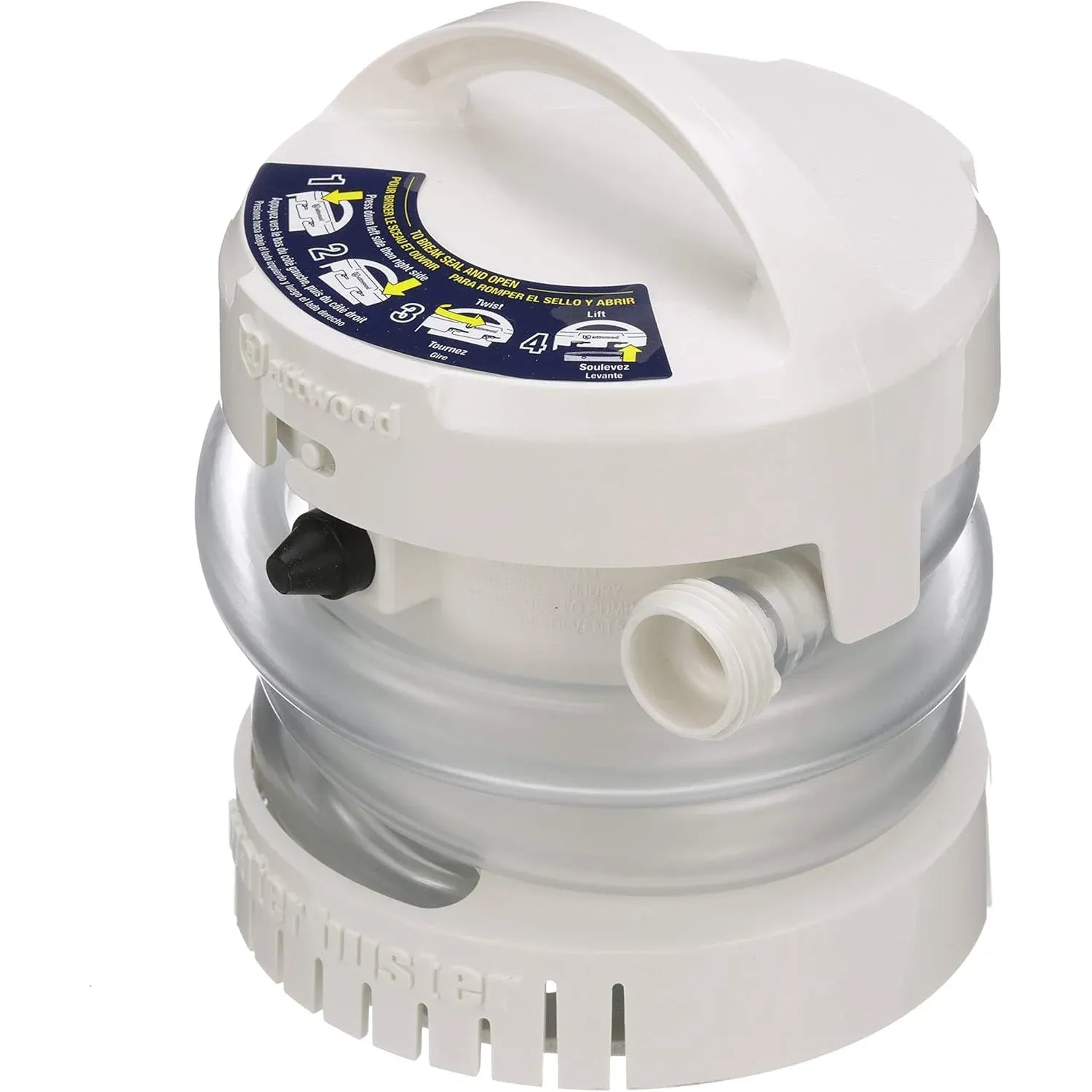 Attwood Marine WaterBuster Portable Submersible Pump, 200 GPH, Battery Powered — Quality Boat Parts