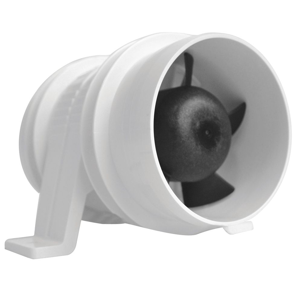 Attwood Marine Turbo 3000 Series Water-Resistant In-Line Bilge Blower, 3 in, 12V, 145 CFM, White Housing — Quality Boat Parts